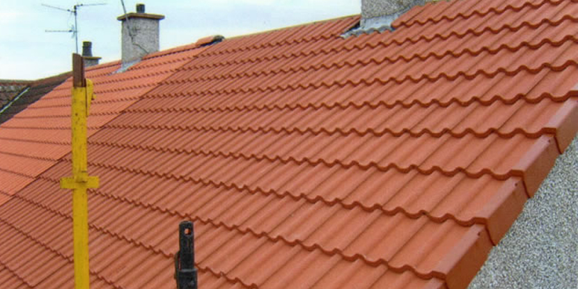 new terracotta tiled roof in mid lothian